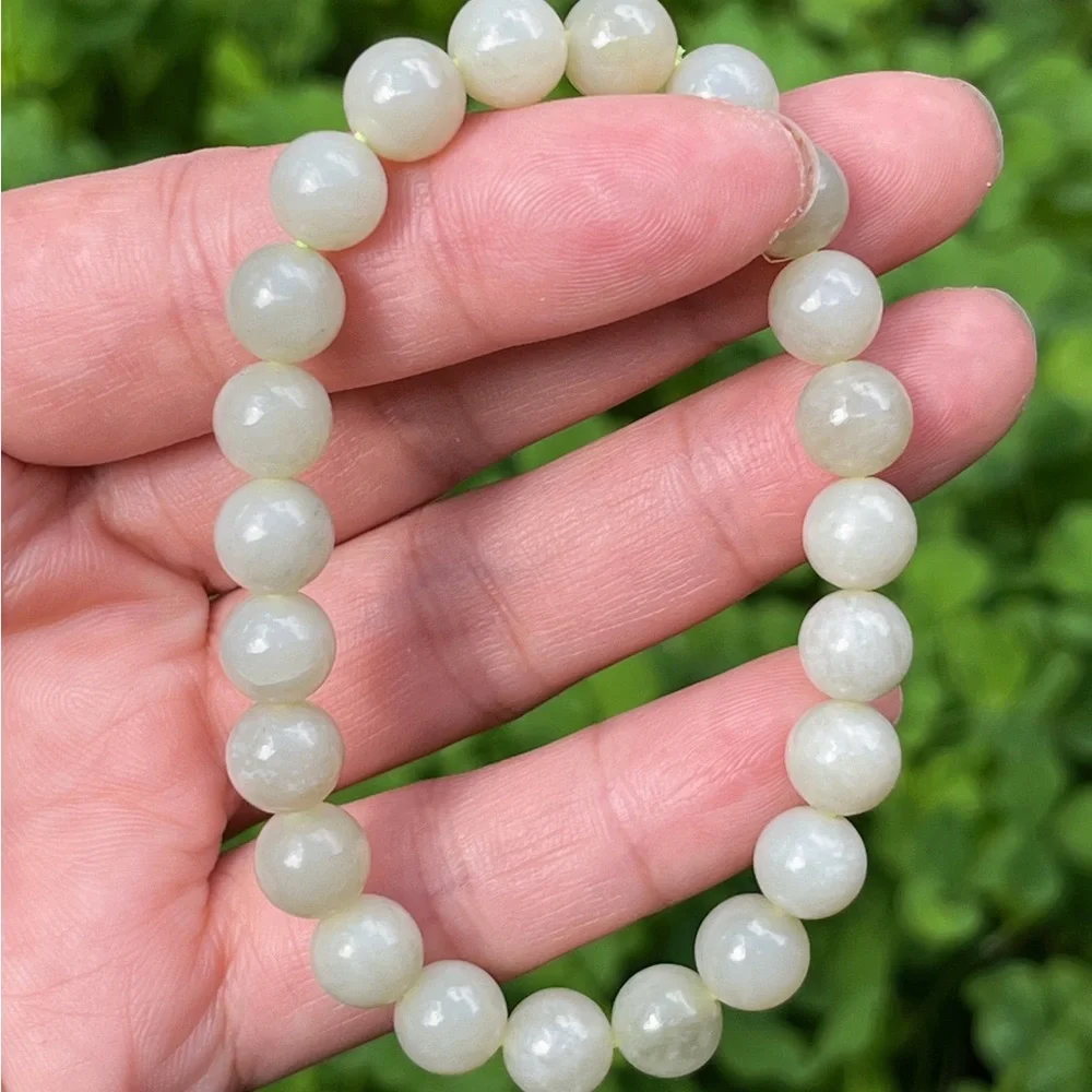 8mm stretchable jade bracelet‎